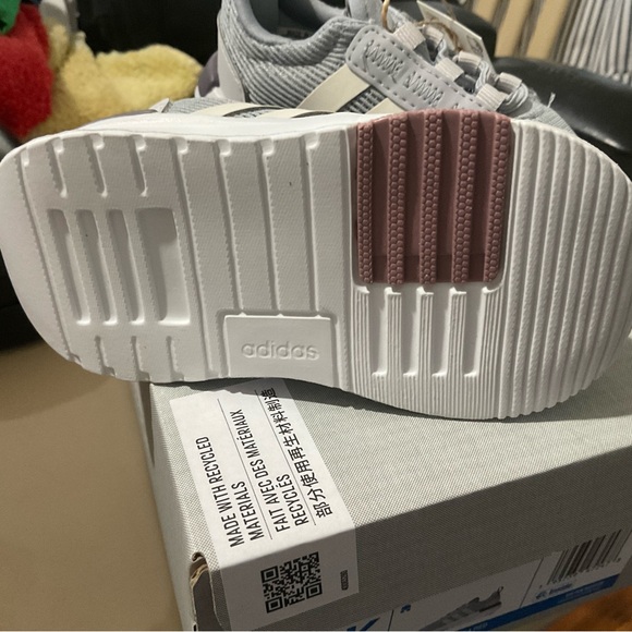 New with tag: Toddler boys' gray with white stripes. - Picture 2 of 4